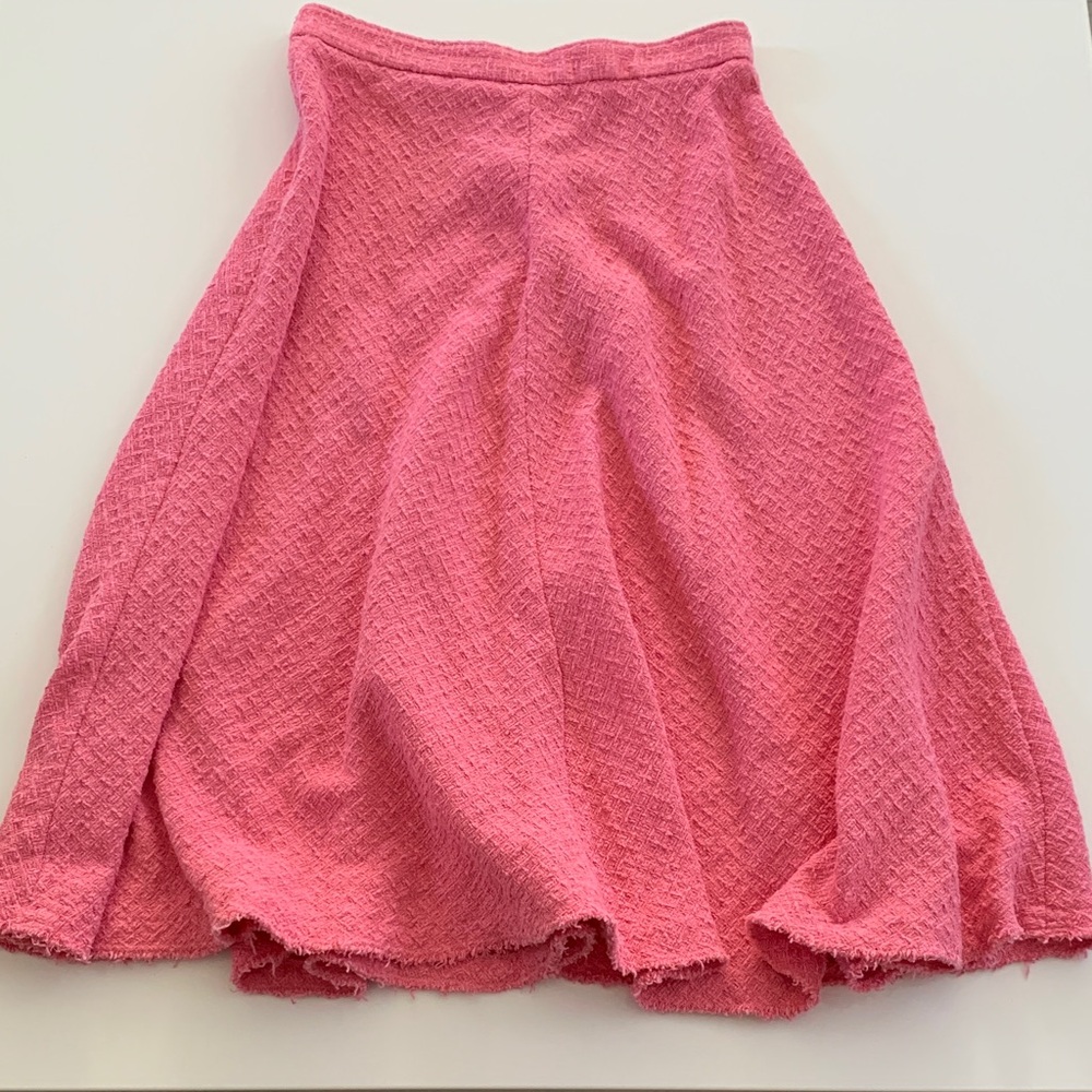 Zara | Textured Tweed-Like Pink Midi Skirt | Size L | Blogger Favorite - Picture 14 of 14
